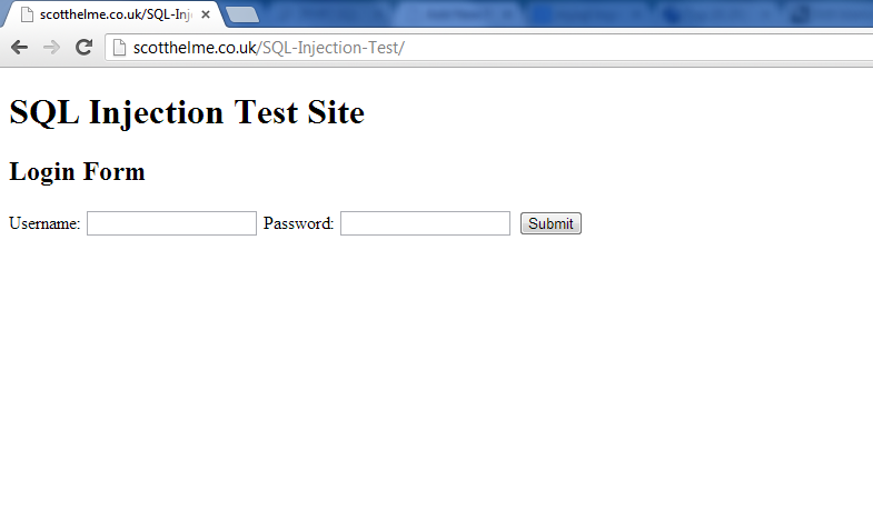 SQL-Injection-Test-Site