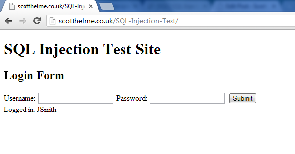 SQL-JSmith-Logged-In
