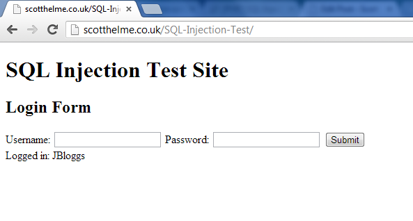 SQL-Logged-In-JBloggs