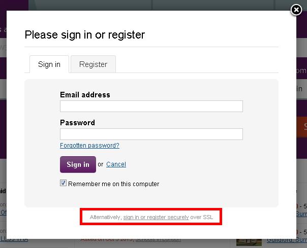 Zoopla's optional security 