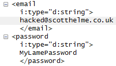 My username and password in Wireshark