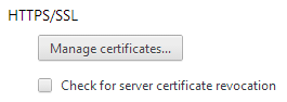 Enable certificate revocation checking