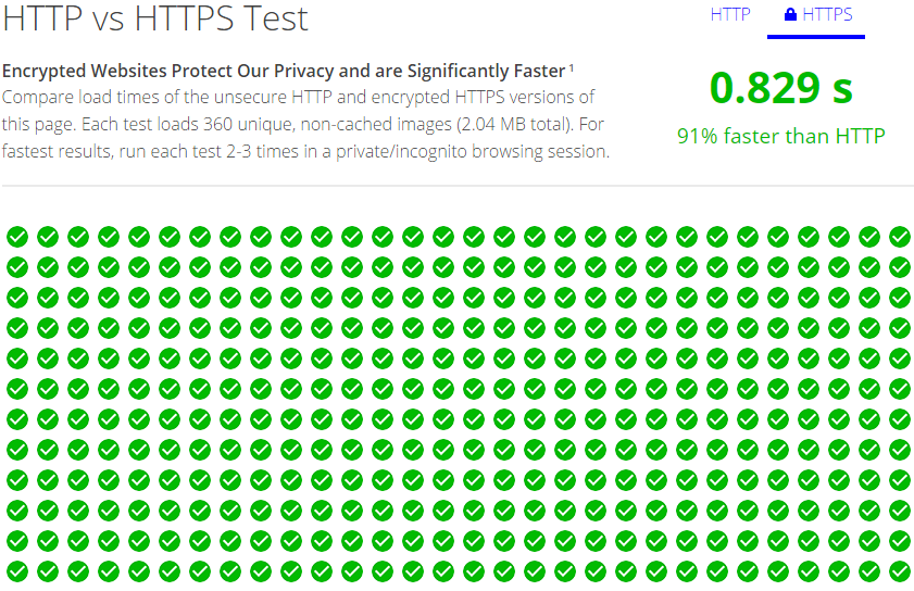 http vs https results