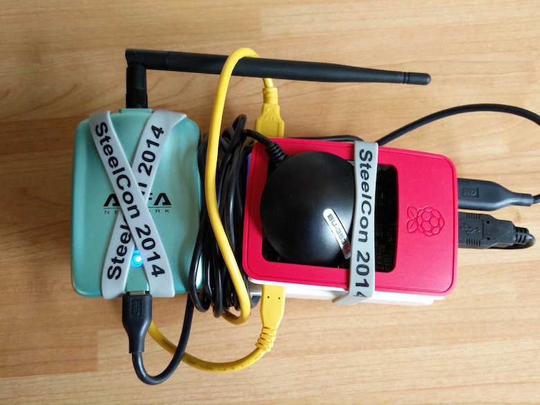 mobile wardrive setup with battery