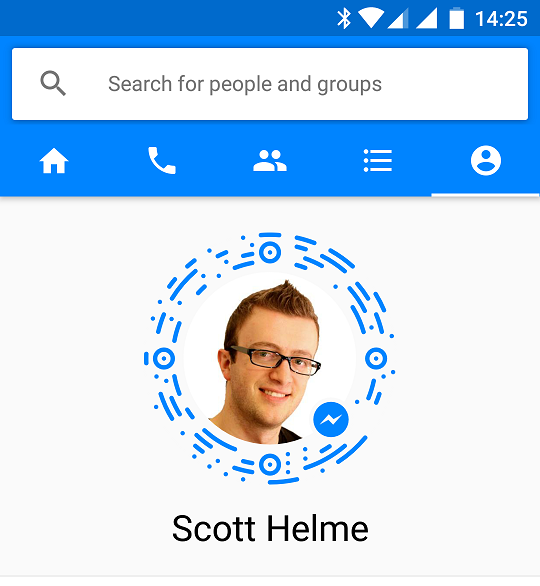 messenger app profile page