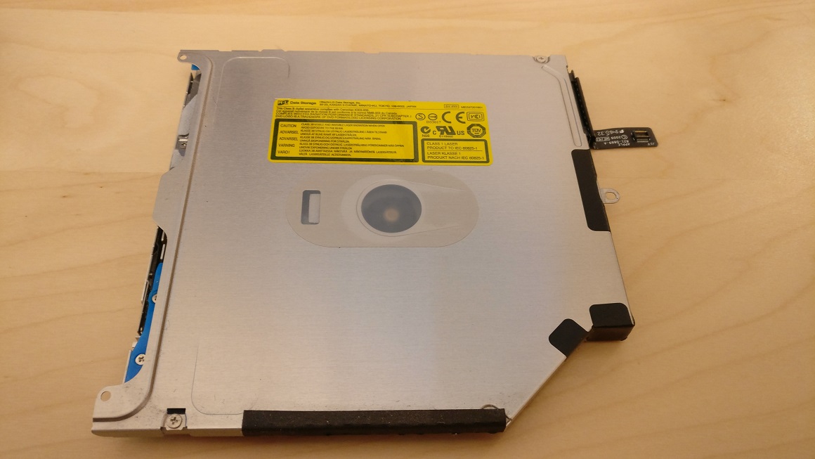 removed optical drive top