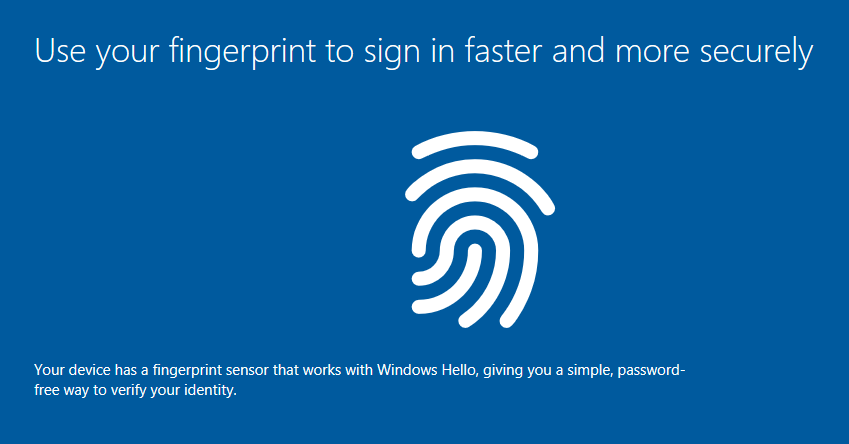 fingerprint hardware tracking windows installing