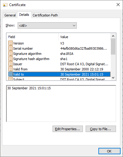 openssl check certificate expiration