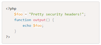 Adding security headers to Prism JS